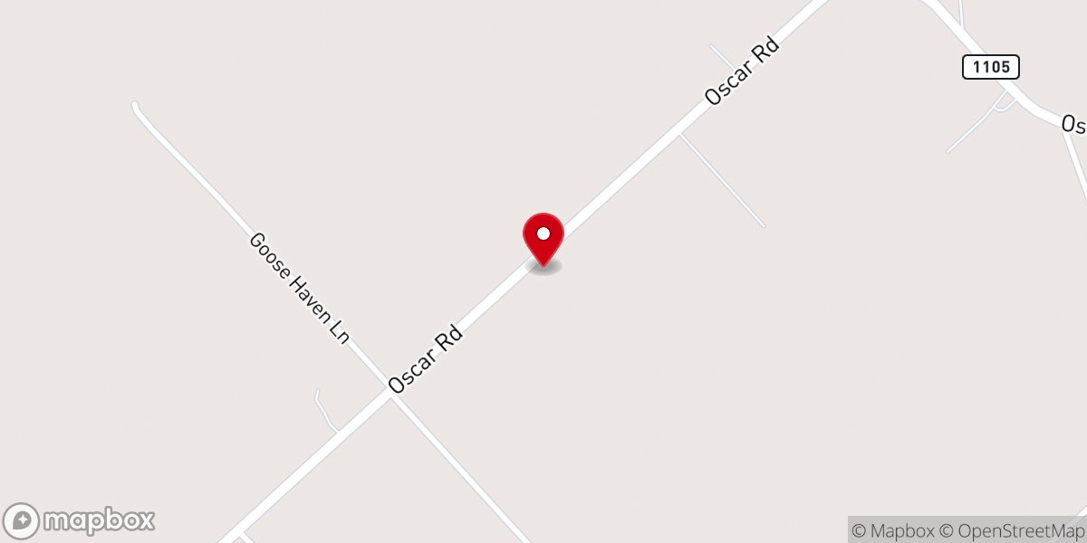 Map showing location of Oscar Baptist Church