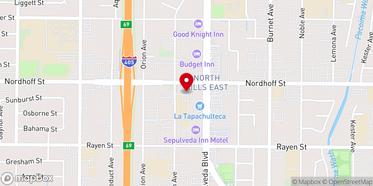 Map showing location of Our Lady of Peace Catholic Church - M.E.N.D. - Food Distribution Center