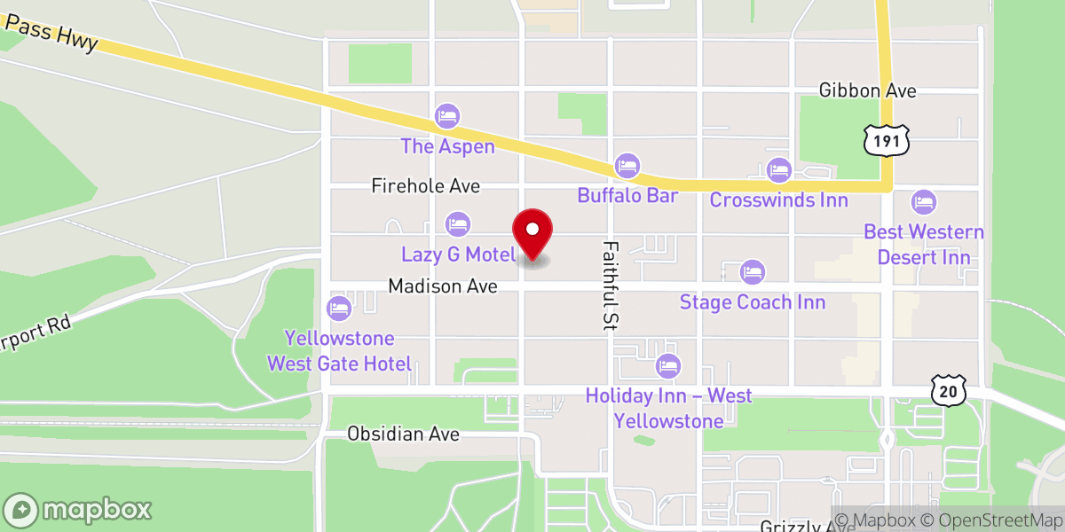Map showing location of Our Lady of the Pines Church