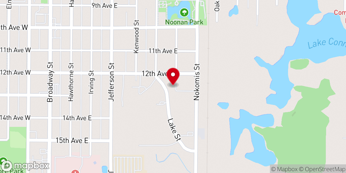 Map showing location of Outreach Food Shelf