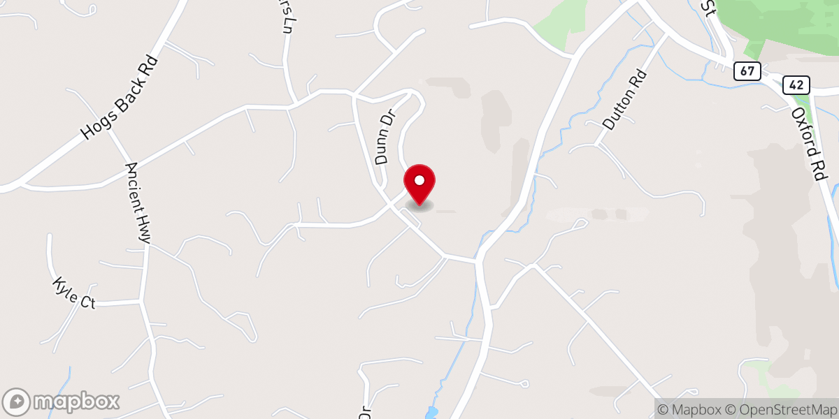 Map showing location of Oxford Senior Center