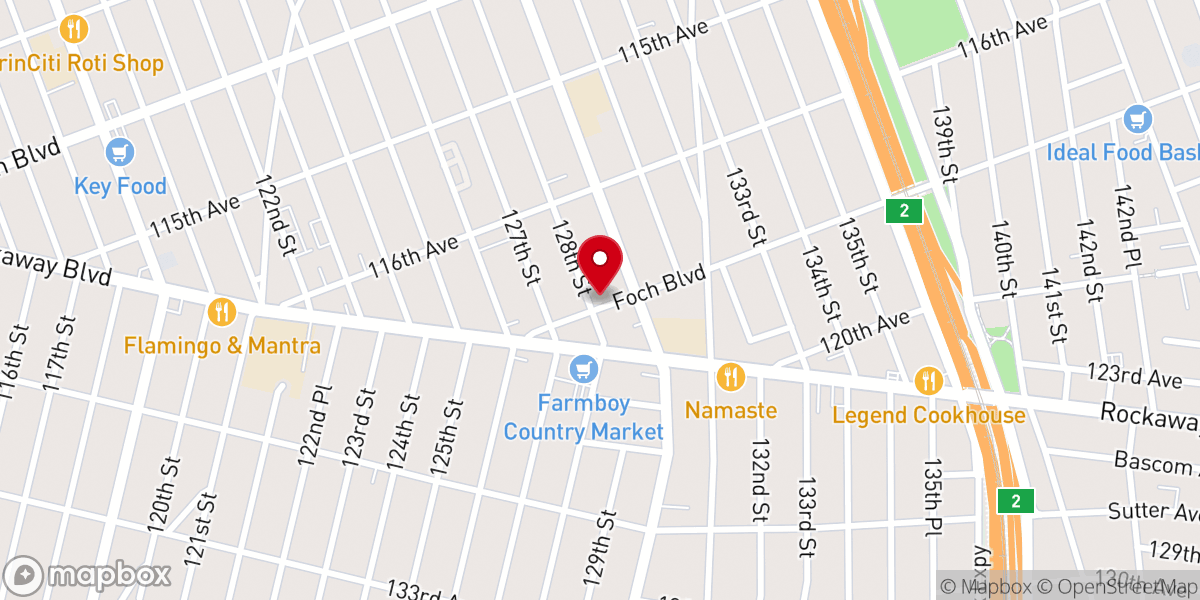 Map showing location of Ozone Park Church of the Nazarene