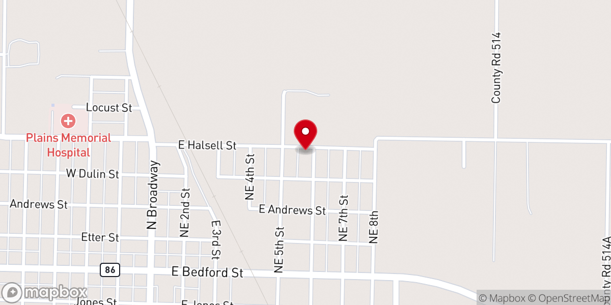 Map showing location of Palabras De Vida Church