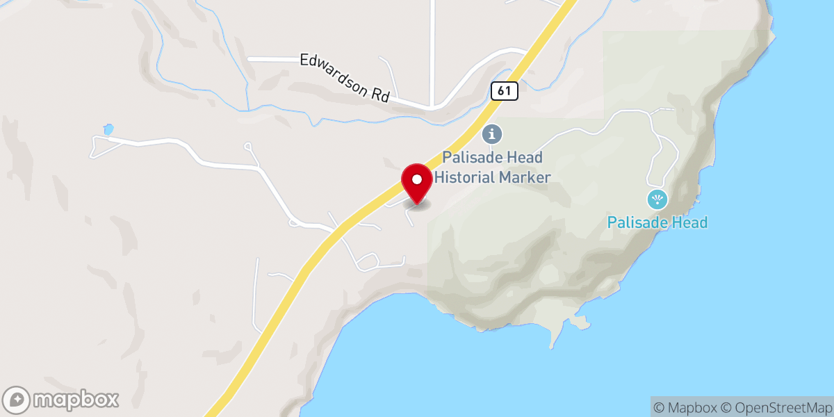 Map showing location of Palisade Baptist Church