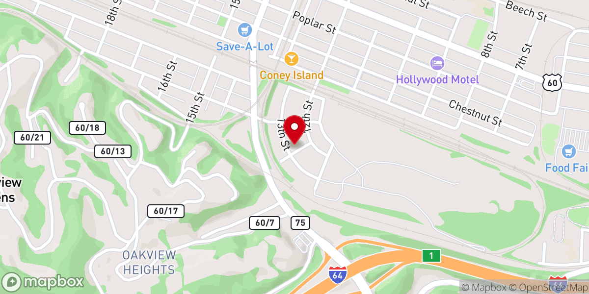 Map showing location of Park Circle Free Will Baptist