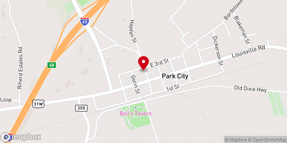 Map showing location of Park City United Methodist Church