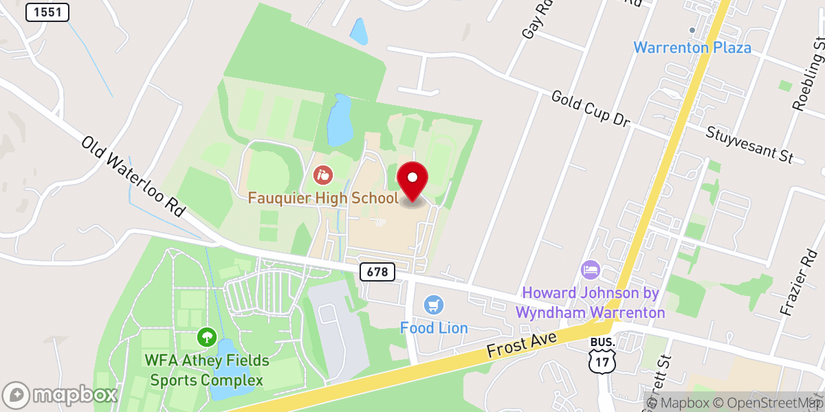 Map showing location of Park Valley Church - Warrenton Campus