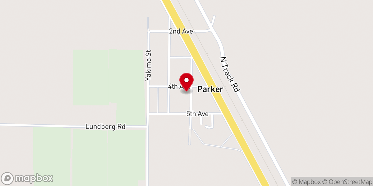 Map showing location of Parker Church