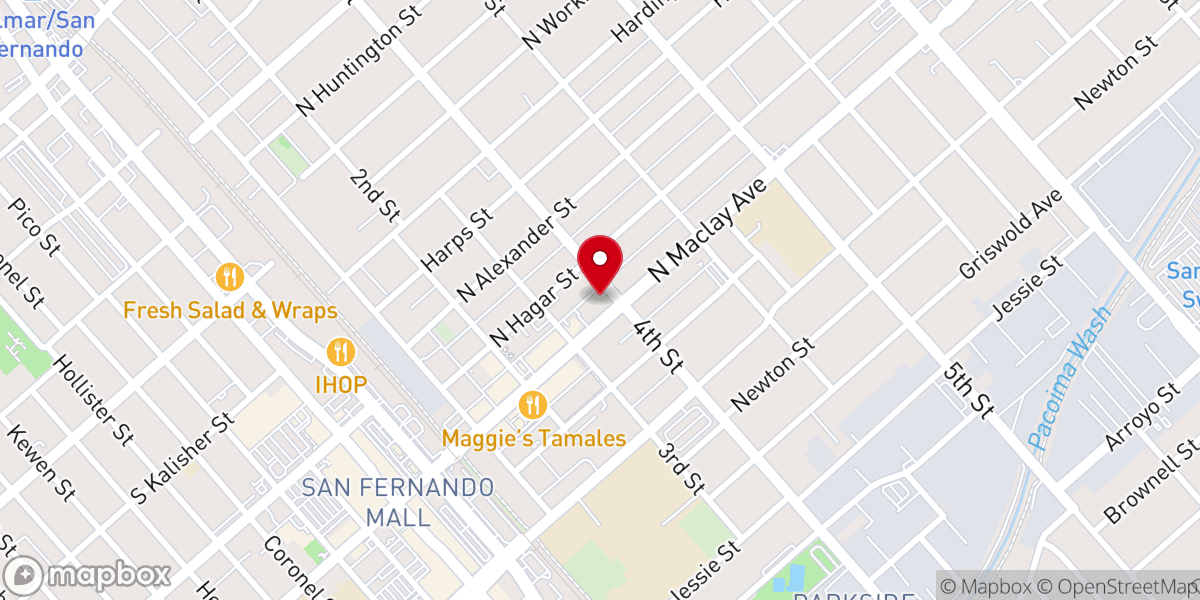 Map showing location of Parks Chapel AME Church | San Fernando Valley