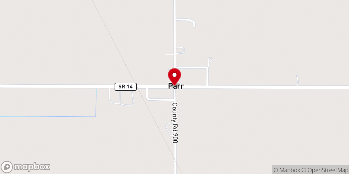Map showing location of Parr