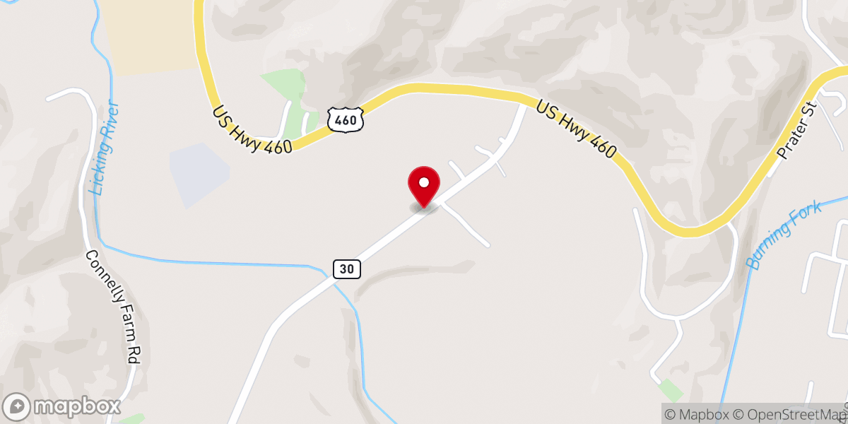 Map showing location of Pastor HowardConnelley