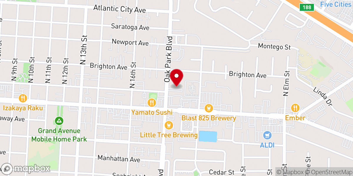 Map showing location of Peace Lutheran Church & Preschool
