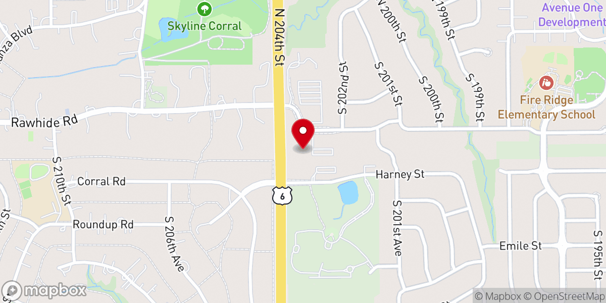 Map showing location of Peace Presbyterian