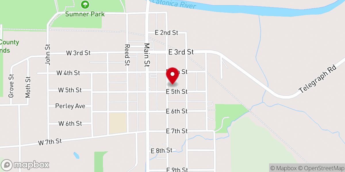 Map showing location of Pecatonica United Methodist Church