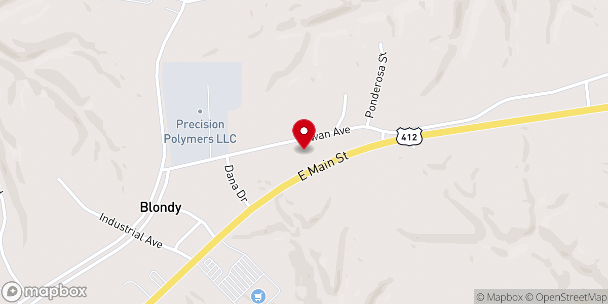 Map showing location of Pentecostals Of Hohenwald