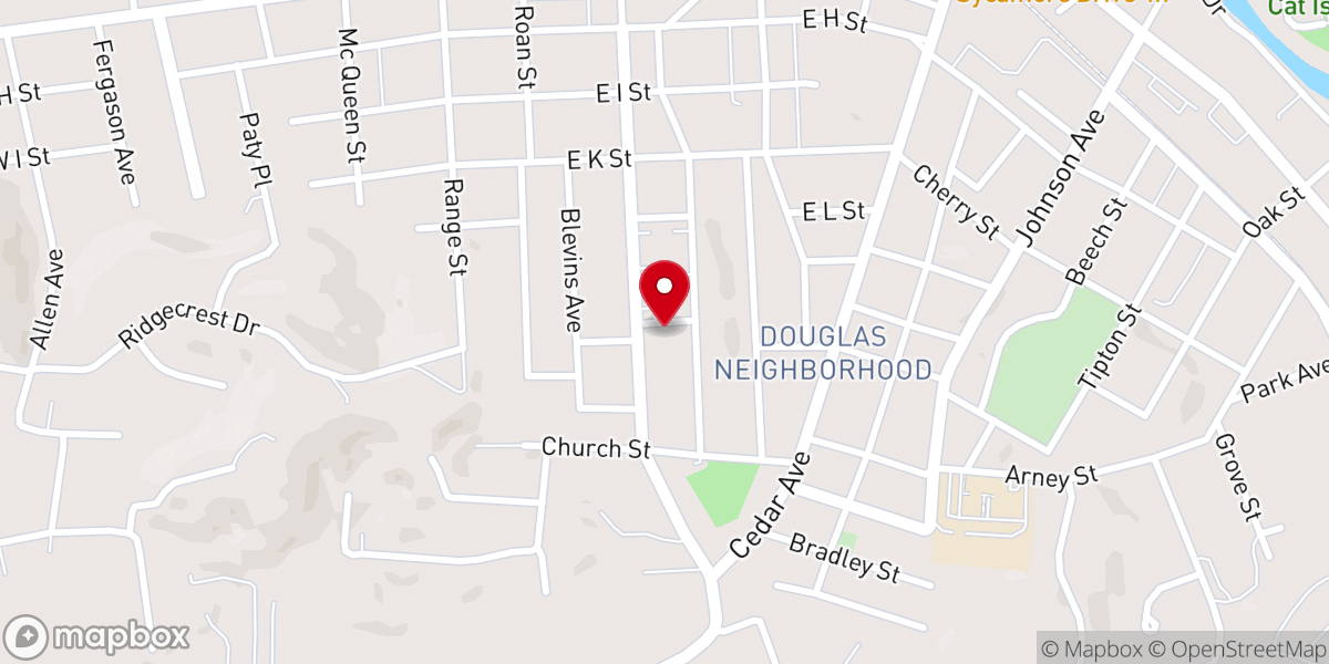 Map showing location of Phillippi Missionary Baptist Church