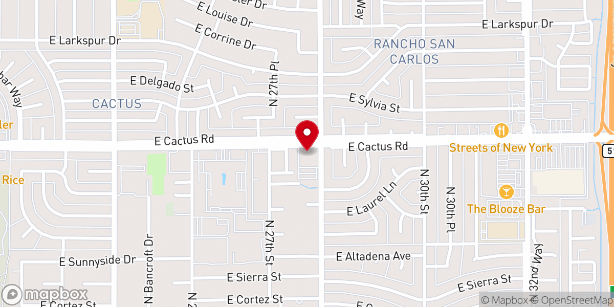 Map showing location of Phoenix Paradise Valley Seventh-day Adventist Church