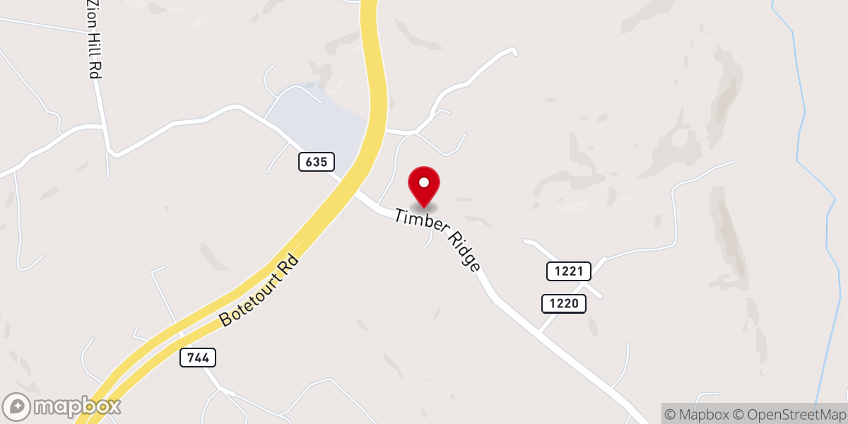 Map showing location of Pierce Chapel