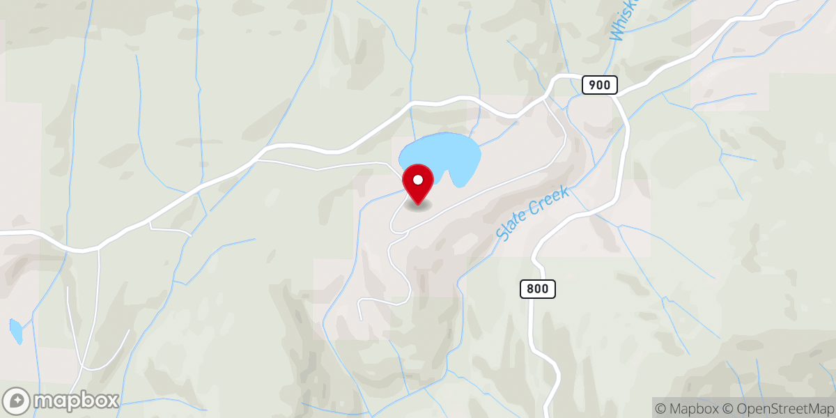 Map showing location of Pilot Lake Camp