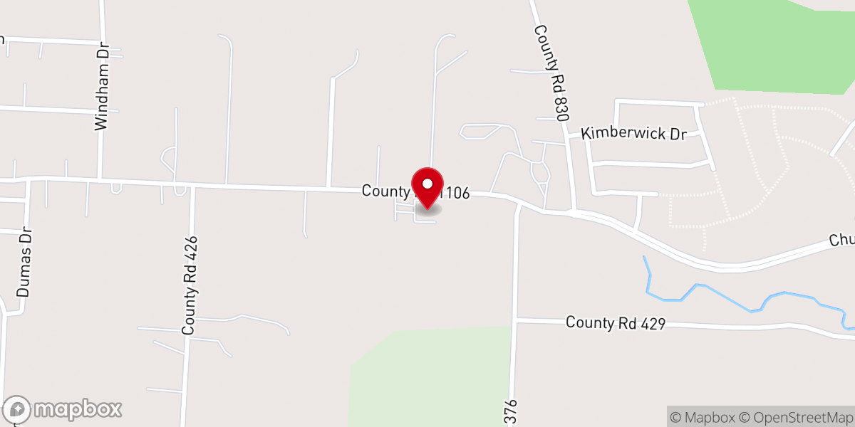 Map showing location of Pin Oaks Christian Fellowship