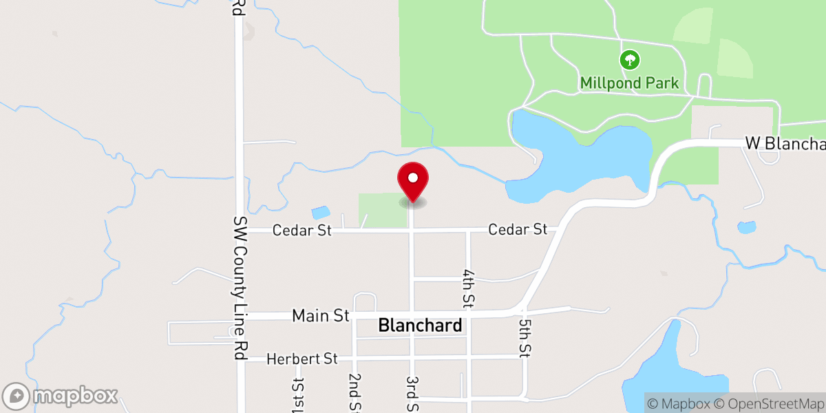 Map showing location of Pine Chapel Ministries