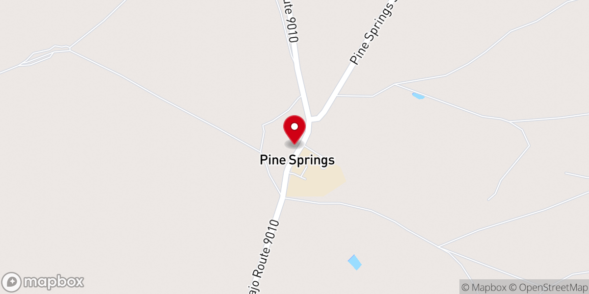 Map showing location of Pine Springs Catholic Church