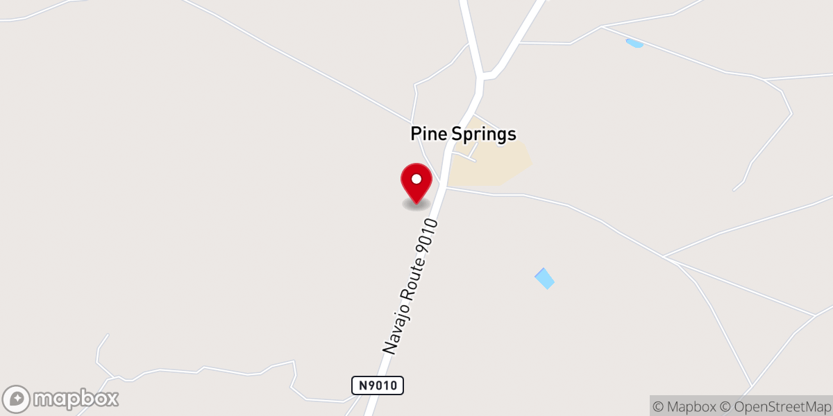 Map showing location of Pine Springs Presbyterian Mission