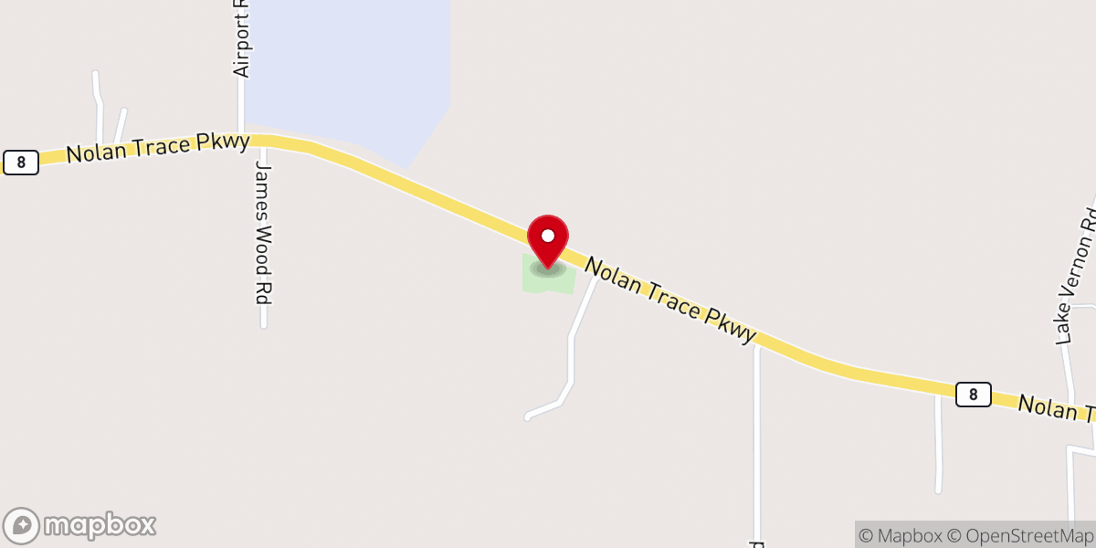 Map showing location of Pinehill Baptist Church