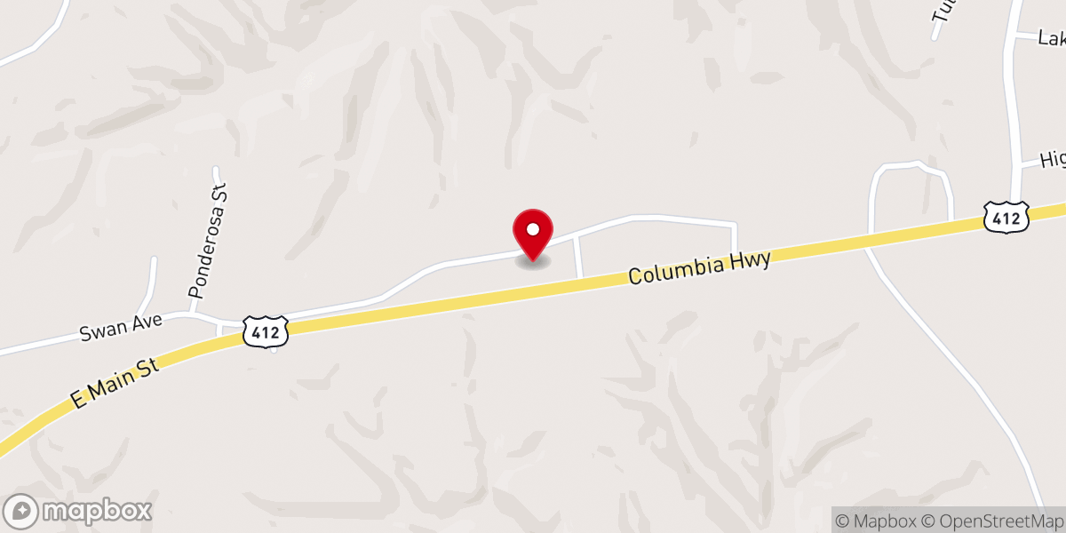 Map showing location of Pineview Church of Christ