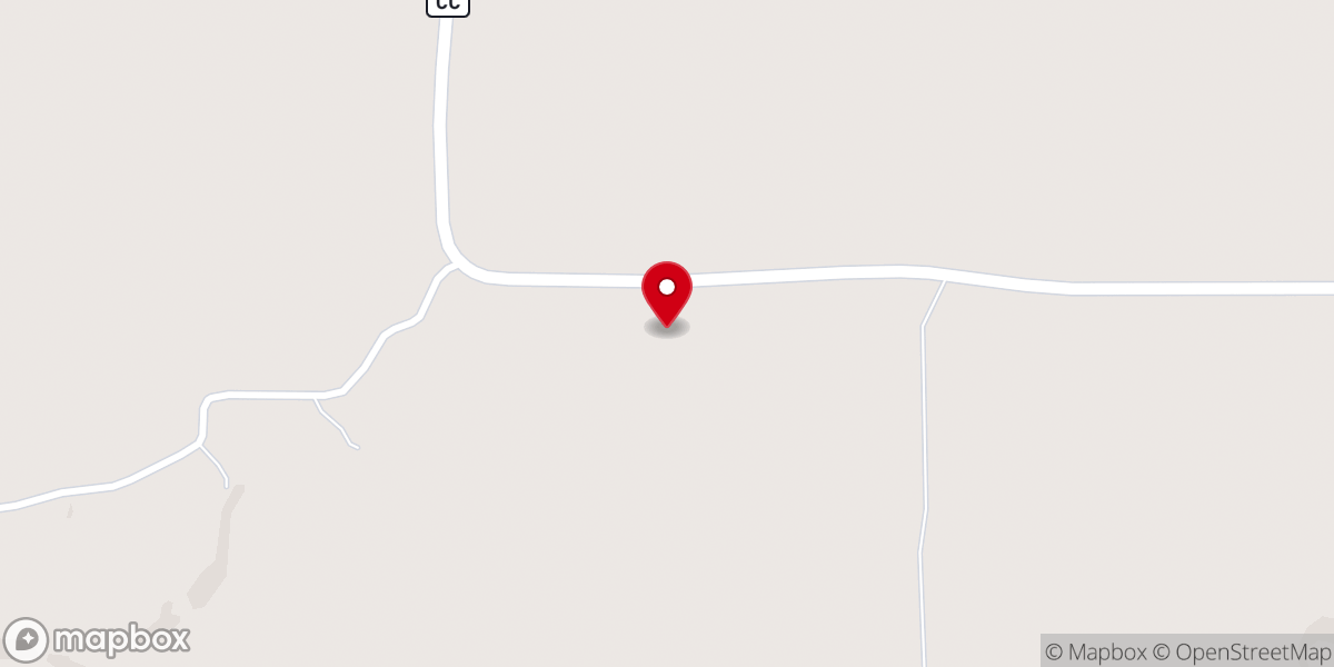 Map showing location of Piney Church
