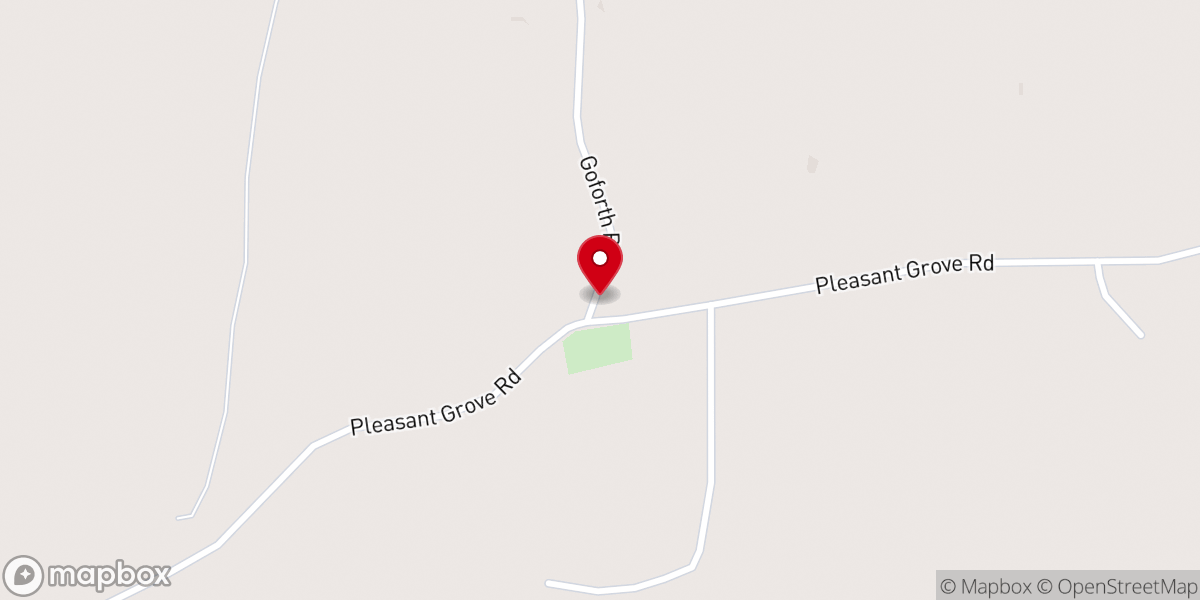 Map showing location of Pleasant Grove Mssnry Baptist Church