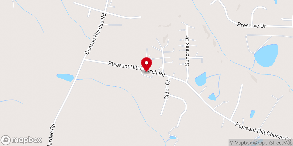 Map showing location of Pleasant Hill Christian Church
