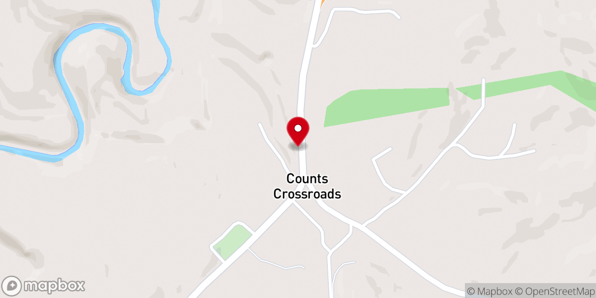Map showing location of Pleasant Valley Gospel Tbrncl