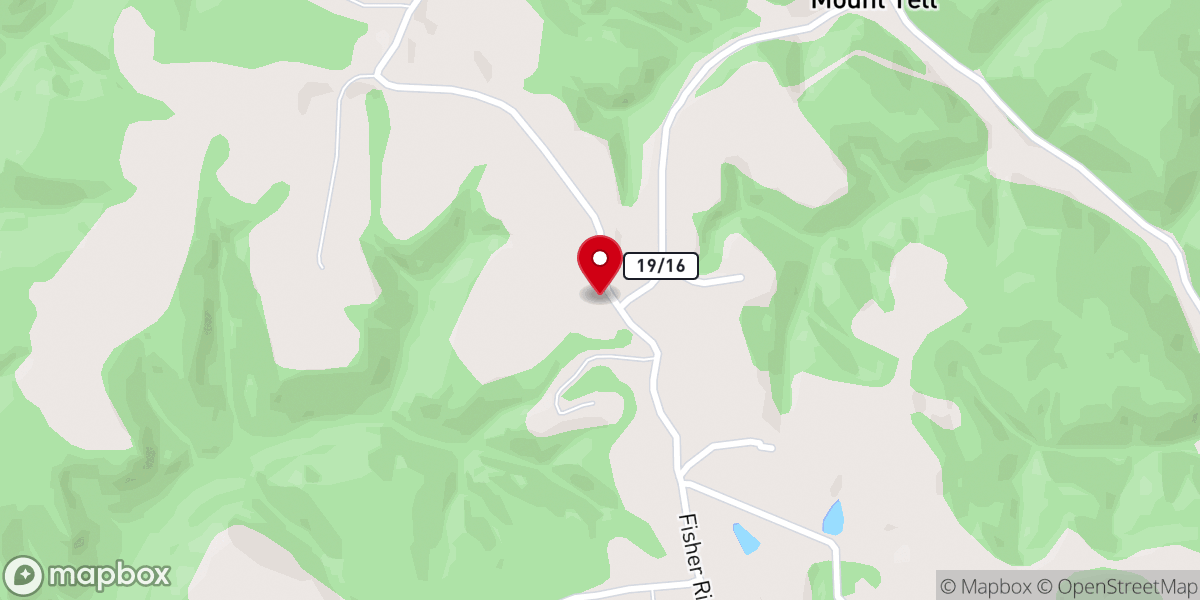 Map showing location of Pleasant View Church