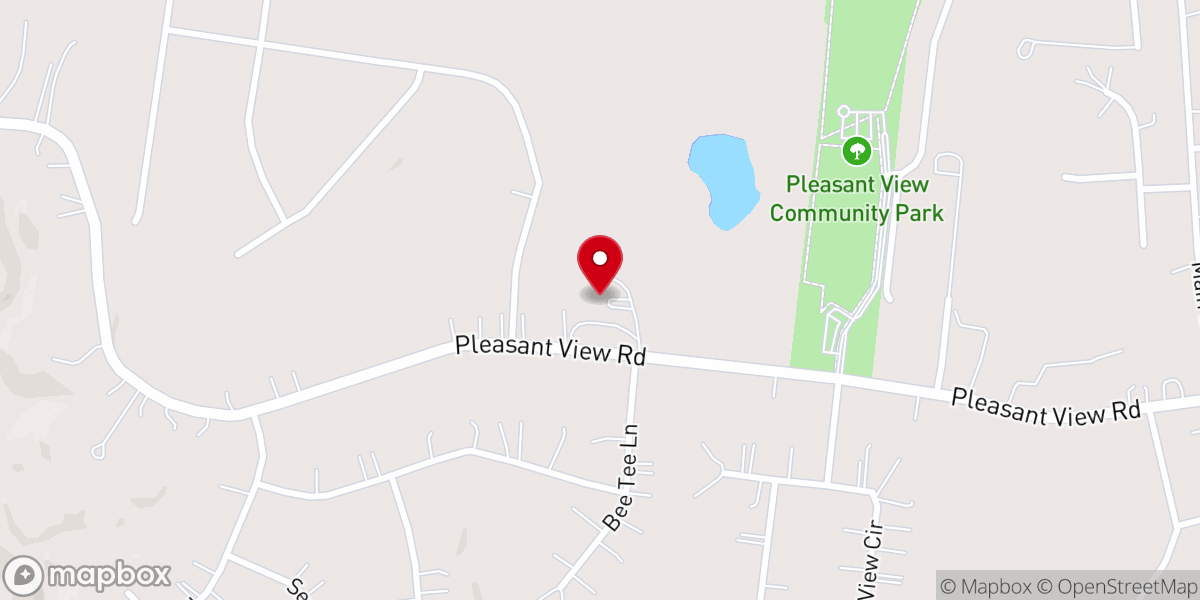 Map showing location of Pleasant View Community Church
