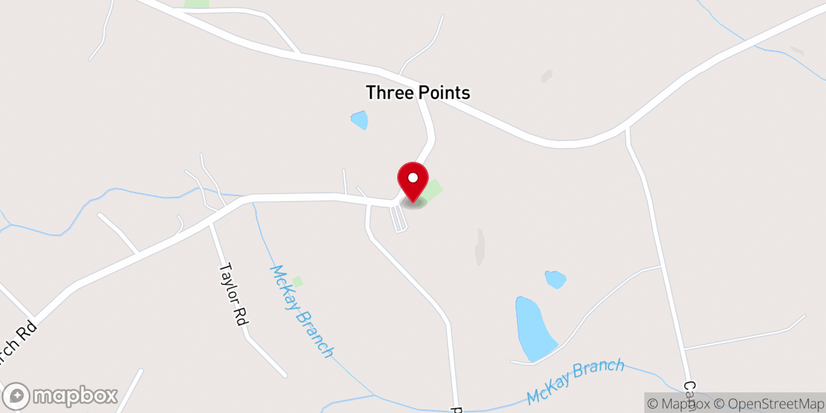 Map showing location of Plentitude Baptist Church