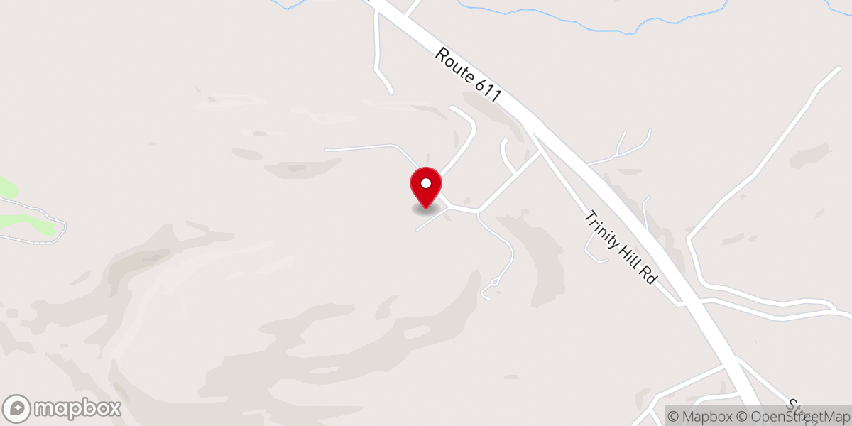 Map showing location of Pocono Mountain Bible Fellowship