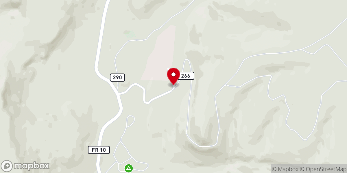 Map showing location of Ponderosa Christian Camp