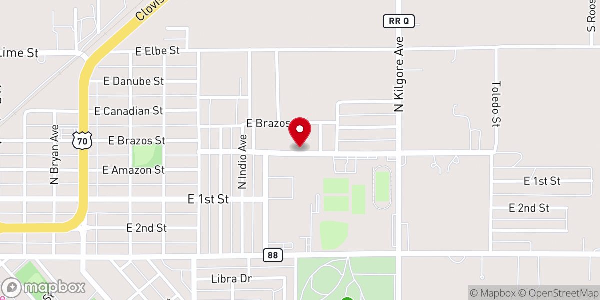 Map showing location of Portales Church of God