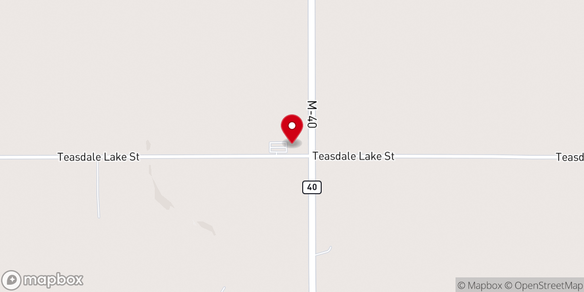 Map showing location of Porter Baptist Church