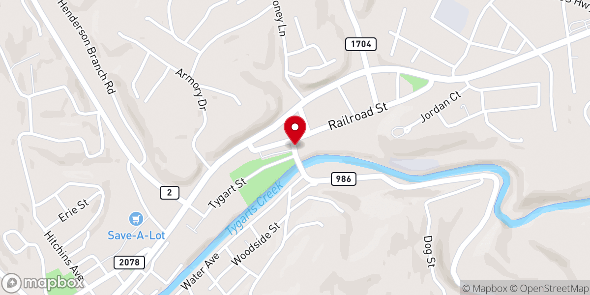 Map showing location of Porter Creek Church of God