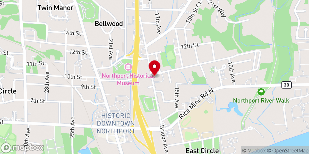 Map showing location of Porter St Paul CME Church