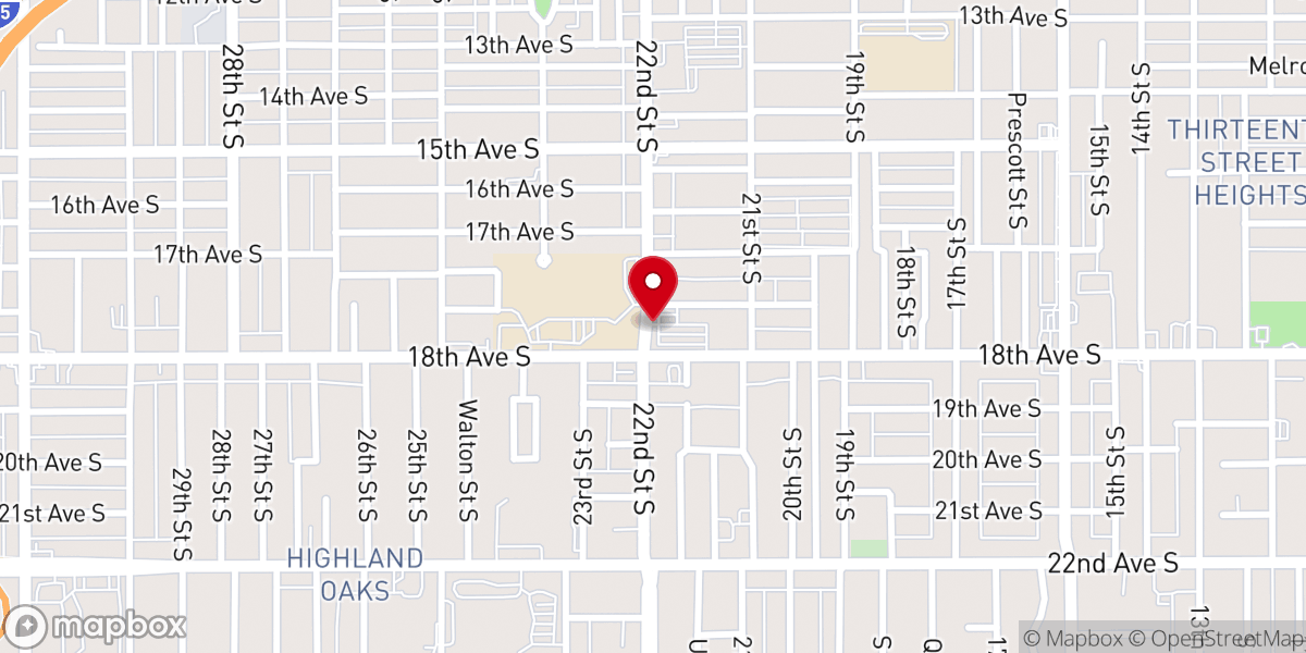 Map showing location of Positive Impact ST. PETE - Food Pantry