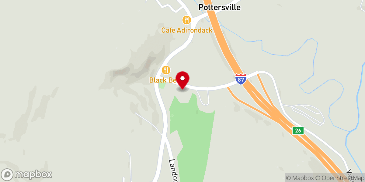 Map showing location of Pottersville Volunteer Fire Department