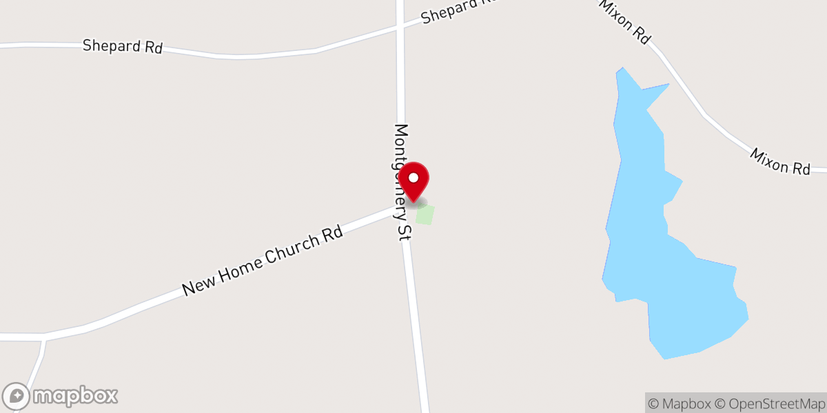 Map showing location of Powell's Chapel Church