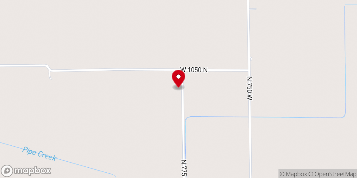 Map showing location of Prairie Grove Church