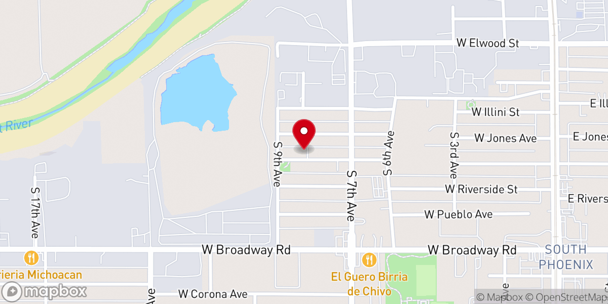 Map showing location of Praise of Pentecost South Phoenix Church (Phoenix UPCI)