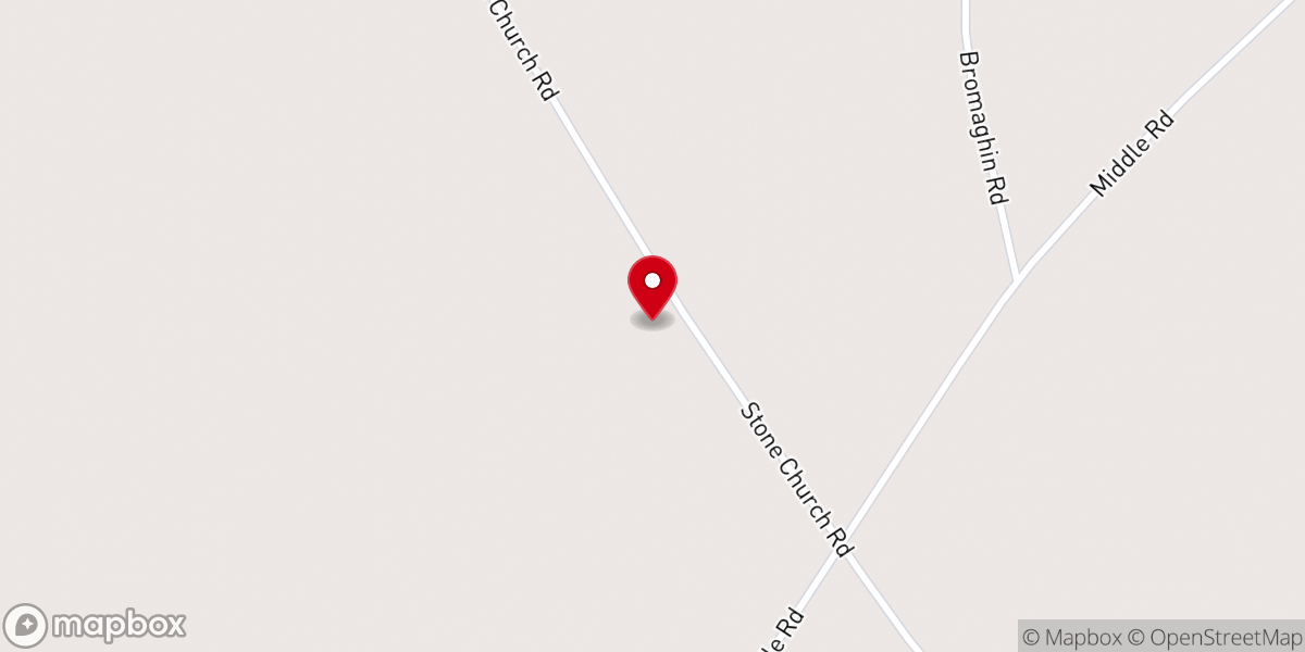 Map showing location of Presbyterian Stone Church