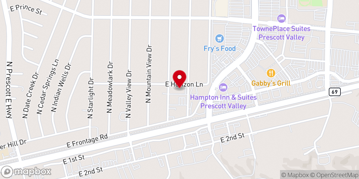 Map showing location of Prescott Korean Community Church ( 프레스캇 한인교회 )