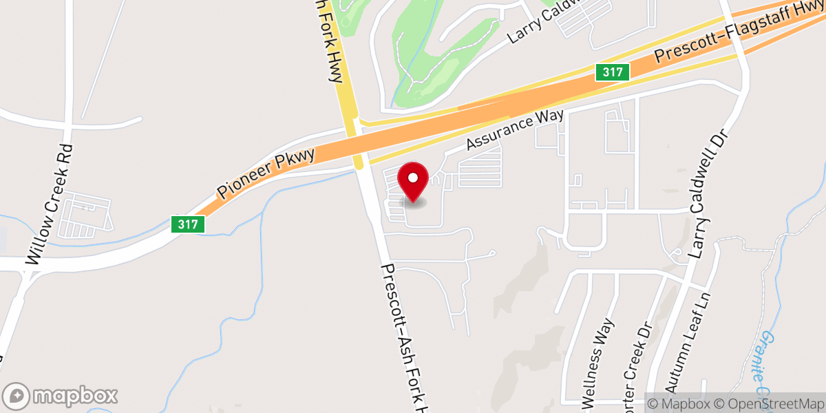 Map showing location of Prescott Potter's House Church